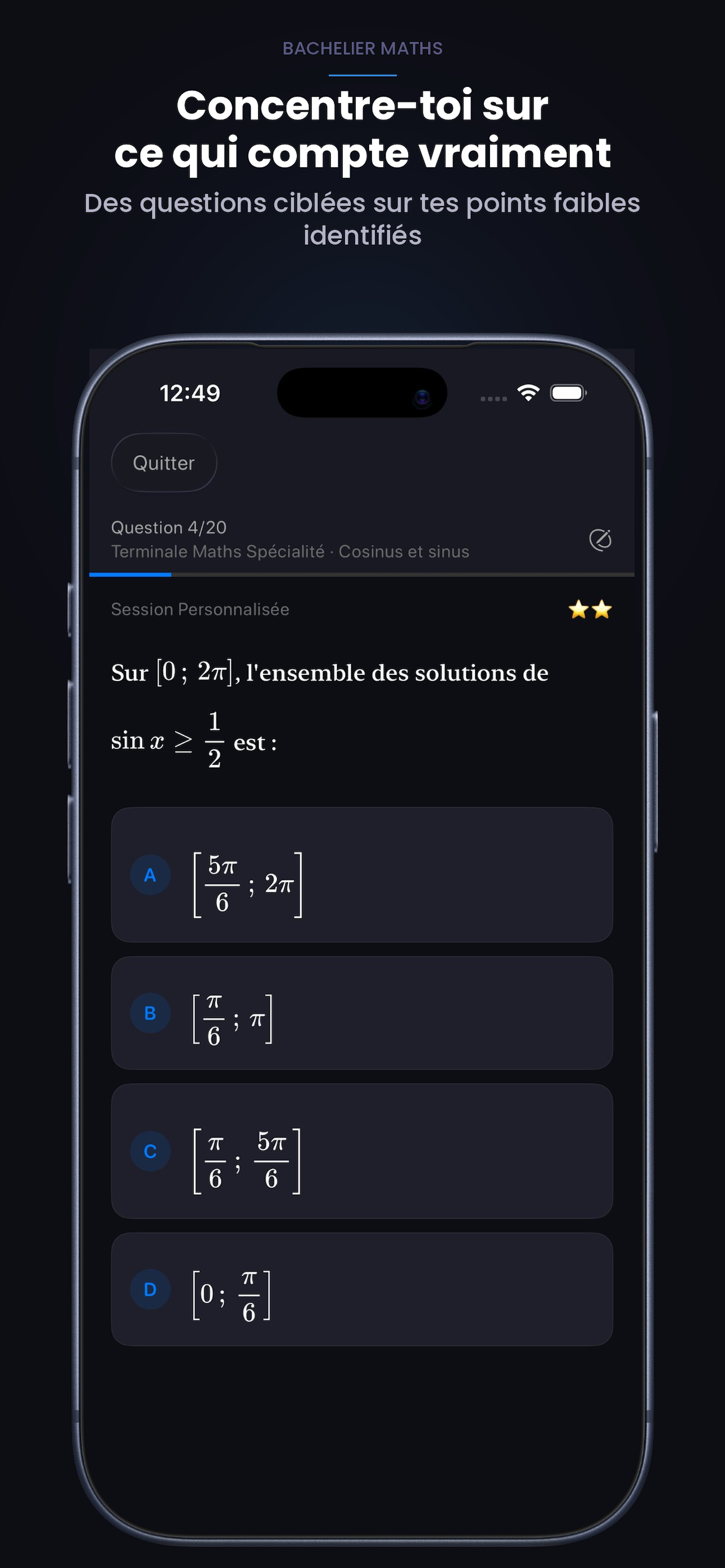 Capture 3 — anneaux de maîtrise et progression